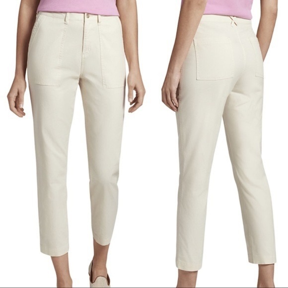Peter Millar Pants - Peter Millar | Lightweight Canvas Weekender Utility Pocket Ankle Pants Ivory 14